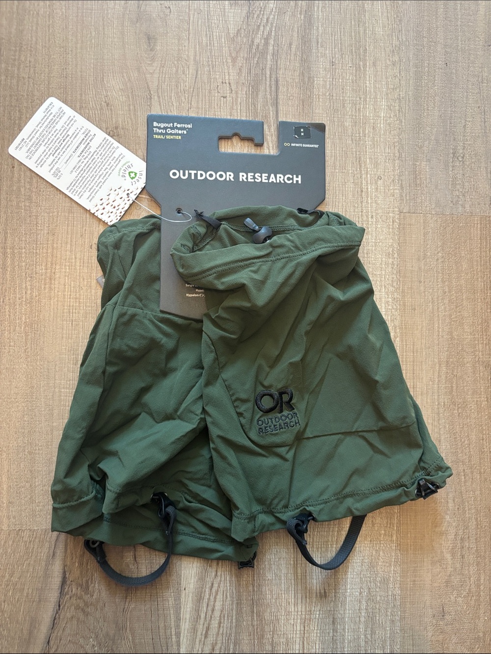 Outdoor Research bugout Ferrosi thru gaiters size medium NWT